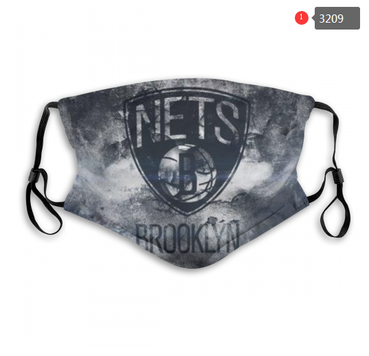 NBA Brooklyn Nets Dust mask with filter->nba dust mask->Sports Accessory